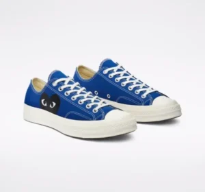 CONVERSE BLACK HEART BLUE LOW TOP