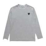 Comme Des Garcons Play Black Emblem Longsleeve Shirt Grey