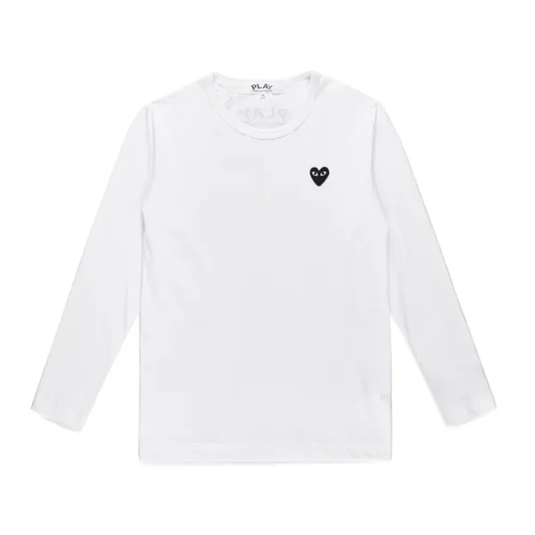 Comme Des Garcons Play Black Heart Longsleeve Shirt White