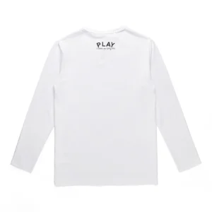 Comme Des Garcons Play Black Heart Longsleeve Shirt White