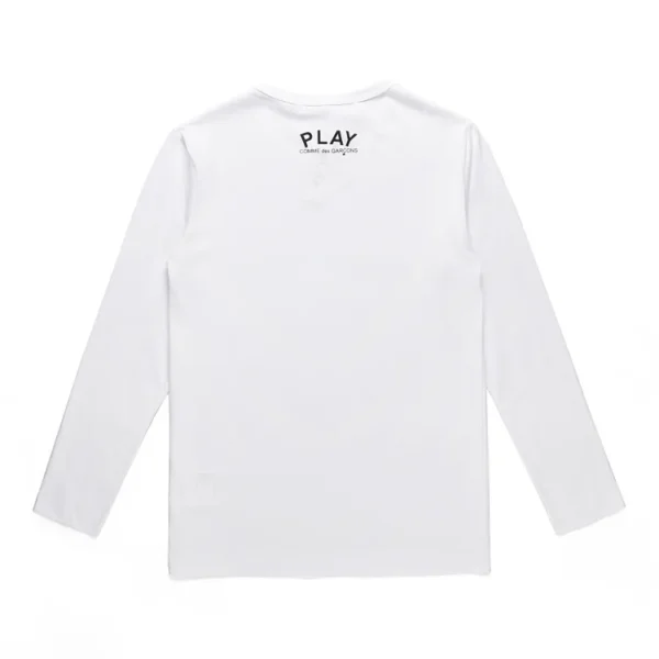 Comme Des Garcons Play Black Heart Longsleeve Shirt White