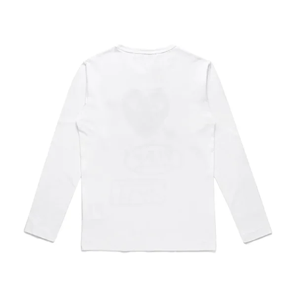 Comme Des Garcons Play Black Multi Logo Longsleeve Shirt White