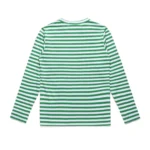 Comme Des Garcons Play Heart Stripped Longsleeve Shirt Green