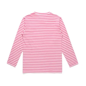 Comme Des Garcons Play Heart Stripped Longsleeve Shirt Pink