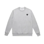 Comme Des Garcons Play Black Emblem Sweatshirt Grey