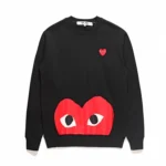 Comme Des Garcons Play Half Heart Sweatshirt ‘Black/Red