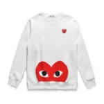 Comme Des Garcons Play Half Heart Sweatshirt ‘White/Red’