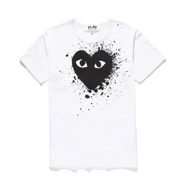 Comme Des Garcons Play Black Heart Splatter T-Shirt ‘White’